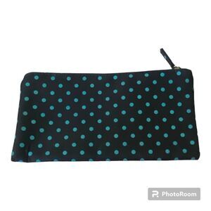 Black and Green Polka Dot Makeup Bag